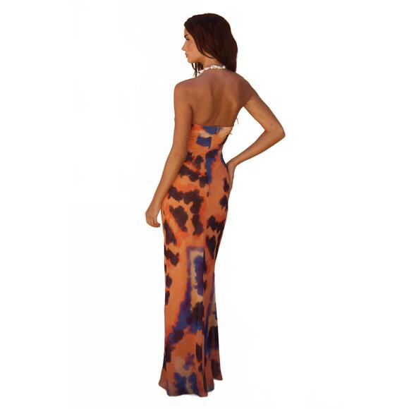 NEW RUNAWAY THE LABEL velzy strapless dress in saber print - Picture 2 of 3